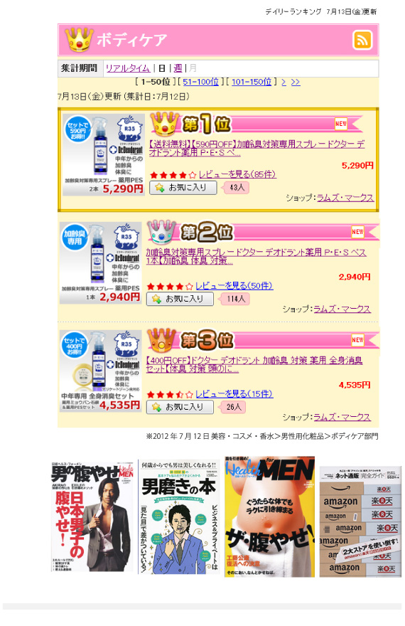 ランキング上位独占!